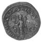 Pupienus (238), Pupienus (238), Sestertius, reverse liberalitas avgvstorvm s.c. liberalitas standing left holding...