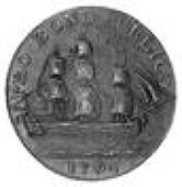18th Century, Durham, Durham, Stockton-on-Tees, [Thomas] King[s]ton, Halfpenny, 1794, helmeted bust left, reverse...