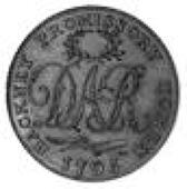 18th Century, Middlesex, Middlesex, Hackney, D.A. Rebello, Milton’s Halfpenny, 1795, church, reverse cypher,...