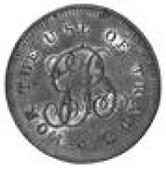 18th Century, Middlesex, Middlesex, Hackney, G. Butler, Skidmore’s Halfpenny, paint-pot, cask and two brushes,...