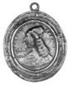 Charles II (1660-1685), Marriage of Charles II and Catherine of Braganza, 1662, an oval silver badge, comprising two...