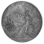 Charles II (1660-1685), Peace of Breda, 1667, a silver medal by J. Roettier, laureate bust of Charles II right,...