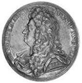 Anne (1702-1714), Anne and Prince George of Denmark, 1702, a silver medal by J. Croker, bust of Anne left, no...