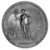 Anne (1702-1714), Peace of Utrecht, 1713, a silver medal by J. Croker, bust of Anne left, reverse Britannia...