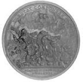Second Treaty of Vienna, 1731, a copper medal by J. Croker, bust of George II left, reverse Neptune in marine car...