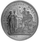 Death of John Conduitt, 1737, a copper medal by J.S. Tanner, bust right, reverse standing figure of Truth introduces...