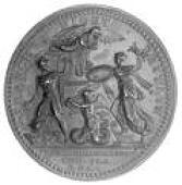 Battle of Quiberon Bay, Belleisle, 1759, a copper medal by J. Kirk for the SPAC, Britannia on seahorse being crowned...