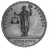 William Murray, Earl of Mansfield, 1777, copper medals by J. Kirk (2), bust right, reverse Justice holds scales,...