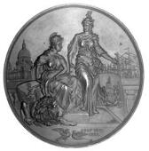 Victoria (1837-1901), Visit of Kaiser Wilhelm II to the City of London, 1891, a large bronze medal by Elkington &...