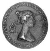Marriage of Maximilian and Maria of Burgundy, 1477, a cast bronze medal by G. Candida, bust of Maximilian right,...