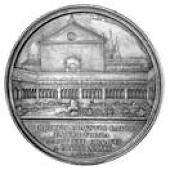 Vatican: Restoration of the Lateran, 1889, a silver medal by F. Bianchi, bust of Leo XIII left, reverse cloisters,...