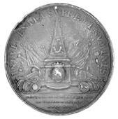 Berne, Campaigns of 1712, a silver Military Reward medal by J. de Beyer, standing bear holding a sword, distributing...