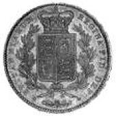 Victoria (1837-1901), Young head, Crown, 1845 (ESC 282; SC 25). About as struck, with a few light surface marks,...