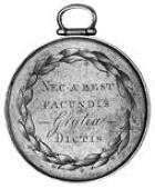 Trinity College, Dublin Debating Society, 1790, silver medal, 46mm, wholly engraved, eight line inscription, reverse...