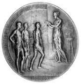 Medals Related to the Olympic Games, Belgium, Olympic Games, Antwerp, 1920, participant‘s medal in bronze, 58mm,...