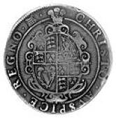 Charles I (1625-1649), Crown, Group III, mm. portcullis, reverse plume above shield (N 2196; S 2759; Cooper Dies XIV...