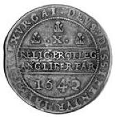 Charles I (1625-1649), Half-Pound, 1642, mm. plume without coronet (obverse only), Shrewsbury horseman riding over...