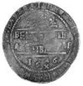 Charles I (1625-1649), Halfcrown, 1646, mm. Oxford plume (obverse only), Briot style horseman riding on pebbly...