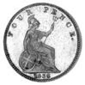 William IV (1830-1837), BRITANNIA GROAT,1836 Pattern, similar,  but plain edge (ESC 1925-R3). Lightly cleaned, good...