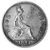Victoria (1837-1901), BRITANNIA GROATS,1841 with the last 1 misaligned with the rest of the date (ESC--; SC--; S...
