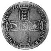 William III (1694-1702), Crown, 1697 nono, Third harp (ESC 96-R3; SC 95). Only fine, but very rare (£150-200)

