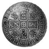 Anne (1702-1714), Crown, 1707 sexto, roses and plumes (ESC 102; SC 20; S 3600). Adjustment marks on bust, weak on 17...