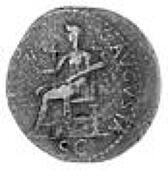 Claudius (AD 41-54), Dupondius, bare head left, rev. Ceres seated left, [ceres] avgvsta (RIC 94; BMC 136; Sear 636)....