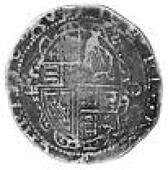 Charles I (1625-1649), Charles I, Issues of the Confederate Catholics, Blacksmith's Halfcrown, ObvERSE Crude king on...