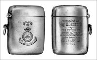 Lancashire Fusiliers Boer War Presentation Vesta Case, in silver, hallmarks for London 1902, obverse inscribed with...
