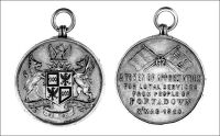 Portadown Presentation Medal, in silver and enamels, circular, 32mm, obverse with arms of Portadown, reverse with...