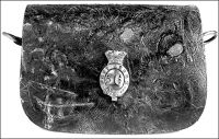 56th West Essex Regiment, a very scarce officer’s black patent leather pouch of large proportions bearing a small...