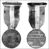 Shanghai, Soochow Creek Medal 1937, bronze (Presented to D. C. Morton, A.B., for Bravery and Valour, Battle of...
