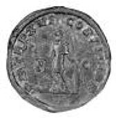 Sestertius, 213, Rome, laureate, draped and cuirassed bust right, reverse Mars standing left, holding Victory in...