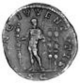 Geta (209-212), Sestertius, 218, Rome, draped and cuirassed bust right, reverse Diadumenian standing holding baton...