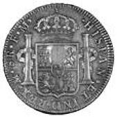 George III (1760-1820), Emergency issue, a Mexico, Charles IV, 8-Reales, 1793fm, Mexico City, obv. counterstamped...