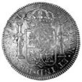 George III (1760-1820), Emergency issue, a Mexico, Charles IV, 8 Reales 1795fm, Mexico City, obv. countermarked with...