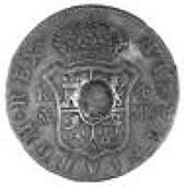 George III (1760-1820), Emergency issue, a Spain, Charles IV, 4-Reales, 1792mf, Madrid, obv. counterstamped with...