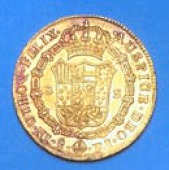 Chile, Ferdinand VII, 8 Escudos, 1811FJ, Santiago, uniformed bust right, rev. crowned arms dividing value (CC 18964;...