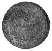 France, Napoleon I, 5 Francs, Revolutionary calendar type, AN 14t [1805-6, Nantes], bust right, rev. value (VG 580;...