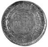 Peru, Charles IV, 8 Escudos, 1793IJ, Lima, laureate bust right, rev. crowned arms dividing value (CC 17204; CCT 18;...