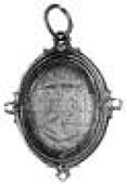 Charles I, Royalist badge, in silver-gilt, unsigned, bust of Charles left in falling lace collar, rev. crowned arms...