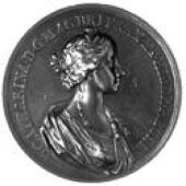 Charles II (1660-1685), Marriage of Charles II and Catherine of Braganza, 1662, a silver medal by J. Roettier, bust...