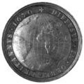 Charles II (1660-1685), British Colonization, 1670, a silver medal by J. Roettier, conjoined busts of Charles II and...