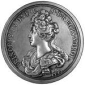 Anne (1702-1714), Death of Princess Louisa, 1712, a struck silver medal by N. Roettier, bust of James III left, rev....