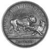 The Rebels Retreat to Scotland, 1745, a silver medal by T. Pingo, armoured bust of the Duke of Cumberland right,...