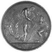 Battle of Culloden, 1746, a silver medal by R. Yeo, armoured bust of the Duke of Cumberland right, rev. Cumberland,...