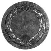 France, La Victoire, 1920, a yellow-brass medal by A. Rivaud, bust left in helmet, rev. wreath, sun in splendour in...