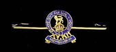 15th The King’s Hussars, a superb pin-bar example, the cap badge (1902-22) style mount in gold coloured metal and...