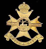 The Sherwood Foresters (Notts & Derby) Regiment, a superb example of near full size KC cap badge format in 9ct gold,...