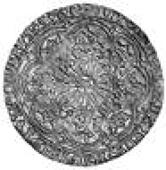 Spanish Netherlands, Light coinage, Ryal, London, mm. crown on rev. only, large fleurs in spandrels, reads ihs avt,...